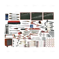 SET FOR MECHANICS 216 PCS. WITH ROLLER CABINET AND EVA TRAYS - EGA Master