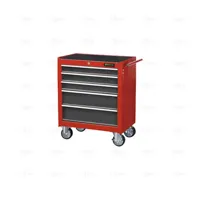 ROLLER CABINET WITH 5 DRAWERS (RED) - EGA Master