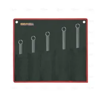 SET OF 5 SLIM FLAT DOUBLE RING WRENCHES 7/32" -1/4" A 1/2" - 9/16" AEROSPATIAL CHROME PLATING - EGA Master