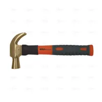 CLAW HAMMER 500 GR. FIBERGLASS HANDLE NON SPARKING BRASS - EGA Master