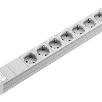 Rittal, DK Socket Strip, Cee 7/3 (Type F), 7-Way, 250 V, 16 A, Lhd: 482,6X44X44 MM