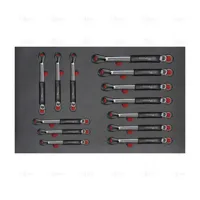 TRAY - SET OF DOUBLE OFFSET RING WRENCHES (MM) ANTIDROP ACO - EGA Master