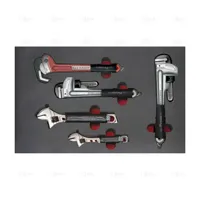 TRAY - SET OF ADJUSTABLE, MASTERGRIP, PIPE WRENCHES ANTIDROP ACO - EGA Master