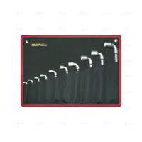 SET OF 10 ANGLED OPEN SOCKES 12 x 6 (8-21 MM) MIRROR POLISHED CHROME PLATING - EGA Master