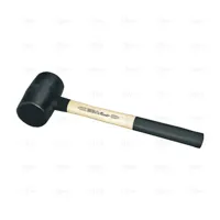 BLACK RUBBER MALLET 80 MM HICKORY HANDLE - EGA Master