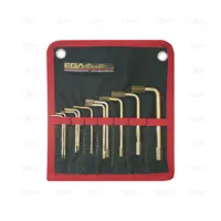 SET OF 10 HEXAGONAL KEY WRENCHES 1/16" - 5/16" NON SPARKING Cu-Be - EGA Master