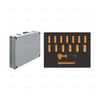 SET OF 15 SOCKET WRENCHES 1/2" (10-27 MM LONG SERIE) 1000 V (12 EDGES) - EGA Master