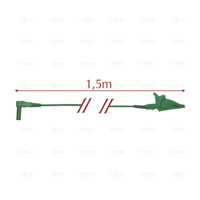 CATIII - 600V SHORT GREEN CABLE (ALLIGATOR CLIP) EGATRONIK - EGA Master