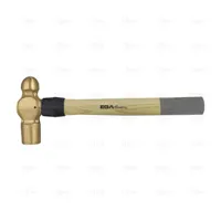 BALL PEIN HAMMER 340 GR HICKORY HANDLE NON SPARKING BRASS - EGA Master