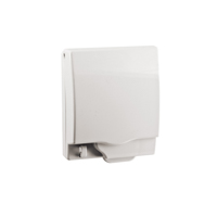 Schneider,  Full-Time Weatherproof Single Gang Socket Cover (White) IP55