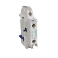 Schneider,  Auxiliary contact block, TeSys D, 2NO, side mounting, screw clamp terminals