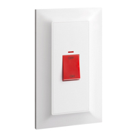 Belanko S 2 gang double pole switch + vertical neon - 45A - White | 617677 | 3414971685666 | LEGRAND
