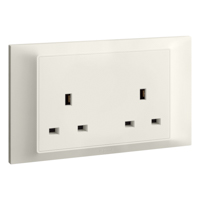 Belanko S 2 gang BS unswitched socket outlet - 13A - Ivory | 617845 | 3414971689756 | LEGRAND