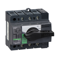 Schneider,  switch disconnector, Compact INS80 , 80 A, standard version with black rotary handle, 3 poles