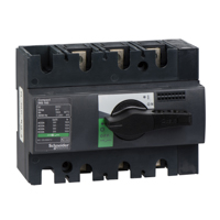 Schneider,  switch disconnector, Compact INS160 , 160 A, standard version with black rotary handle, 3 poles