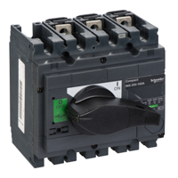 Schneider,  switch disconnector, Compact INS250-200 , 200 A, standard version with black rotary handle, 3 poles