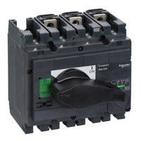 Schneider,  switch disconnector, Compact INS250 , 250 A, standard version with black rotary handle, 3 poles