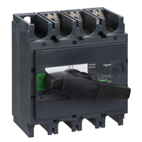 Schneider,  switch disconnector, Compact INS400 , 400 A, standard version with black rotary handle, 3 poles