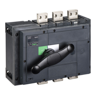 Schneider,  switch disconnector, Compact INS800 , 800 A, standard version with black rotary handle, 3 poles
