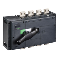 Schneider,  switch disconnector, Compact INS800 , 800 A, standard version with black rotary handle, 4 poles