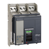 Schneider,  circuit breaker Compact NS1250N, 50 kA at 415 VAC, Micrologic 2.0 trip unit, 1250 A, fixed,3 poles 3d