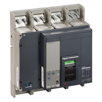 Schneider,  circuit breaker Compact NS1250N, 50 kA at 415 VAC, Micrologic 2.0 trip unit, 1250 A, fixed,4 poles 4d