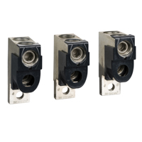 Schneider,  aluminium bare cable connectors, Compact NSX, EasyPact CVS, for 2 cables 50 mm² to 120 mm², 250 A, set of 3 parts