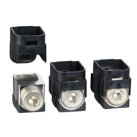 Schneider,  aluminium bare cable connectors, Compact NSX, EasyPact CVS, for 1 cable 120 mm² to 185 mm², 250 A, set of 3 parts