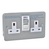 Schneider,  Exclusive Metal clad - residual current device - 2 gangs - grey