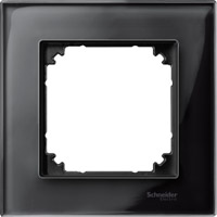 Schneider, M-PLAN GLASSONYX BLACK 1GANG FRAME