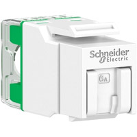 Schneider, RJ45 JACK CAT6A UTP KEYSTONE SH WHIT