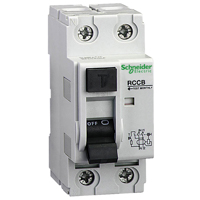 Schneider, residual current circuit breaker ID - 2 poles - 25 A - class AC 300 mA