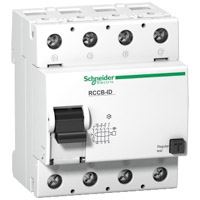 Schneider, RCCB, 4P 125A 100MA 72MM