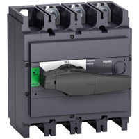 Schneider,  switch disconnector, Compact INS500 , 500 A, standard version with black rotary handle, 3 poles