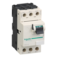 Schneider,  Motor circuit breaker, TeSys GV2, 3P, 1.6 A, magnetic, toggle control, screw clamp terminals