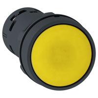 Schneider,  PB - Spring Rtn, yellow - 1NO