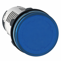 Schneider,  Monolithic pilot light, plastic, blue, Ø22, integral LED, 24 V AC/DC