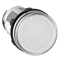 Schneider, Monolithic pilot light, plastic, clear, Ø22, integral LED, 230…240 V AC