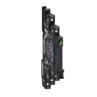 Schneider, Slim interface relay pre-assembled, 6 A, 1 CO, LED, protection module, spring terminal, 24 V AC