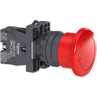 Schneider, red Ø40 Emergency swtiching off push-button Ø22 non trigger - turn release 1NC