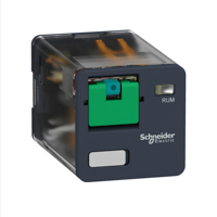Schneider, universal plug-in relay - Zelio RUM - 2 C/O - 24 V DC - 10 A