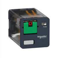 Schneider, universal plug-in relay - Zelio RUM - 2 C/O - 24 V AC - 10 A