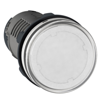 Schneider, round pilot light Ø 22 - white - integral LED - 220 V AC - screw clamp terminals