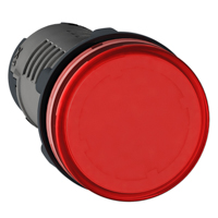 Schneider, round pilot light Ø 22 - red - integral LED - 220 V AC - screw clamp terminals