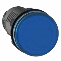 Schneider, round pilot light Ø 22 - blue - integral LED - 220 V AC - screw clamp terminals