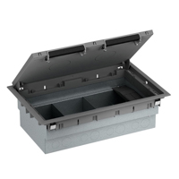 Schneider,  Mita - empty floor box - 3 compartments - plastic - 100 mm