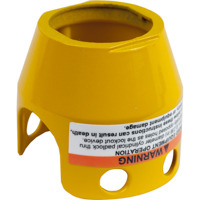 Schneider,  yellow metal padlockable guard for Ø40 mushroom head