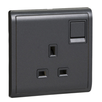 Schneider,  13A 250V 1 Gang Switched Socket