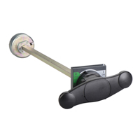 Schneider, extended rotary handle, front control, Compact INS/INV 320 to 630, Compact INSJ400, black handle