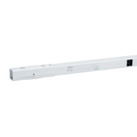 Schneider, Straight length, Canalis KBB, 25 A, 2 circuits L+N+PE, 5 tap-off units, 3 m, white